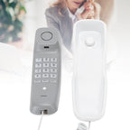 Upgrade A061 White Table Wall Mounting Extension Telephone Corded Phone Desk Phone with One Key Re Dial Save Space for Home Business