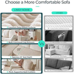 LINSY HOME Sectional Couches for Living Room, 81" L Shape 3 Seats, Beige | Sleeper sofa with pull out couch bed, corduroy couch with storage