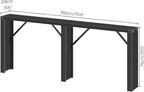 YATINEY Console Table, 70.8" Long Behind Couch Sofa Table, Entryway Table, Farmhouse Console Table for Narrow Spaces, Hallway, Living Room, Black CT31BB