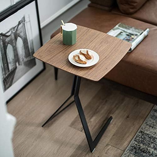 Telephone Table, Industrial Side Table,Telephone/Laptop Side Table,Sofa Side End Table,C Table for Small Space(Color:Wood,Size:17.3217.3223.62in)