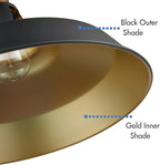 CLAXY Industrial Farmhouse Ceiling Light 1-Light Barn Ceiling Light Fixture Flush Mount for Bedroom Hallway Porch