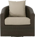 Saiveina Outdoor Aluminum Frame Wicker Swivel Chair (Old SKU N757P186009B)