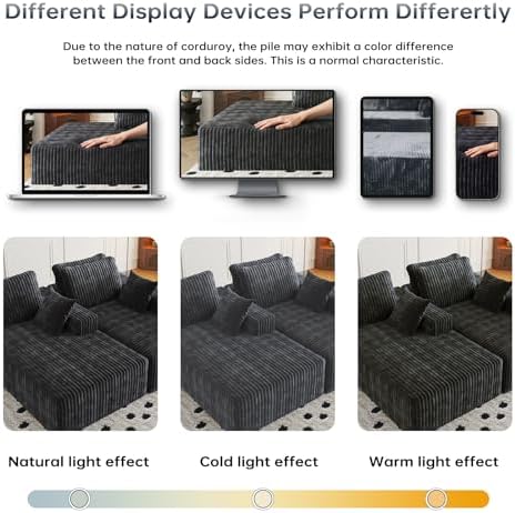 108" Modular Sectional Cloud Couch for Living Room Deep Seat L Shapes Couch with Oversized Chaise Lounge, Comfy Memory Foam Flannel Fabric Sofa for Bedroom Apartment, No Assembly Required