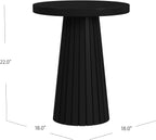 Spatial Order Black Mango Wood End/Side Round Table
