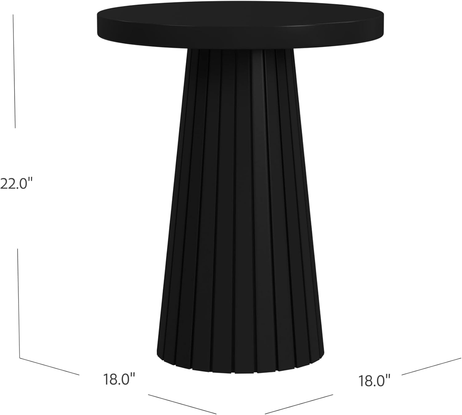 Spatial Order Black Mango Wood End/Side Round Table