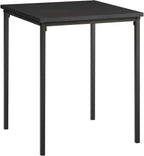 Monarch Specialties I 3827 Accent Table, 22" H, Side Table, End, Small, Nightstand, Square, Bedroom, Living Room, Black Laminate, Black Metal, Contemporary