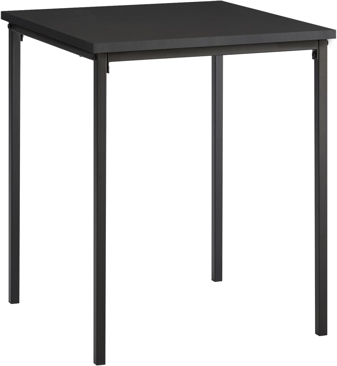 Monarch Specialties I 3827 Accent Table, 22" H, Side Table, End, Small, Nightstand, Square, Bedroom, Living Room, Black Laminate, Black Metal, Contemporary