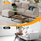 85'' L Shaped Couch with Armrest Organizer,Sectional,Movable Ottoman,Khaki | Comfy Sectional Sofa with Thick Cushion,3 Seats Sofas,Sectional Couches for Living Room,Bedroom,Apartment,Chenille