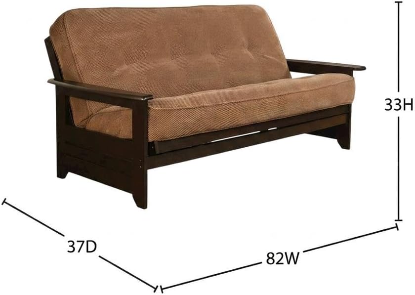 Starlight Canyon Home Brown Futons with 100% Polyester Fabric, Durable Frame, Stylish and Comfortable for Living Room, Guest Room, Modern Home Decor