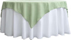 Efavormart 70" Premium Square Polyester Tablecloth for Wedding Kitchen Dining Events - Sage Green
