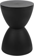 Hourglass Shaped Stool, Modern Side Table Round End Table Stool Attracting Attention Shoe Changing Home Use 43x30cm (Black)