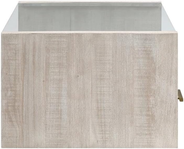 Pemberly Row Contemporary 3-Piece Coffee Table Set, Acacia Wood Veneers, Toffee Finish, Tempered Glass Tops, Includes Castered Coffee Table and 2 End Tables for Living Room or Lounge Use