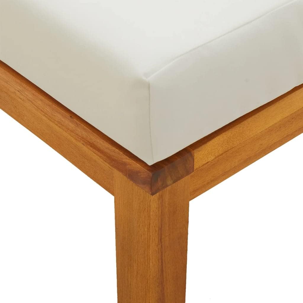 Patio Stools with Cushions 2 pcs 15.7"x15.7"x16.5" Solid Acacia Wood