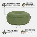 Inflatable Stool Camping Seat Foldable Sofa Leg Pads Cushion for Outdoor Hiking Travel Home Office Use Lightweight Durable Portable Navy