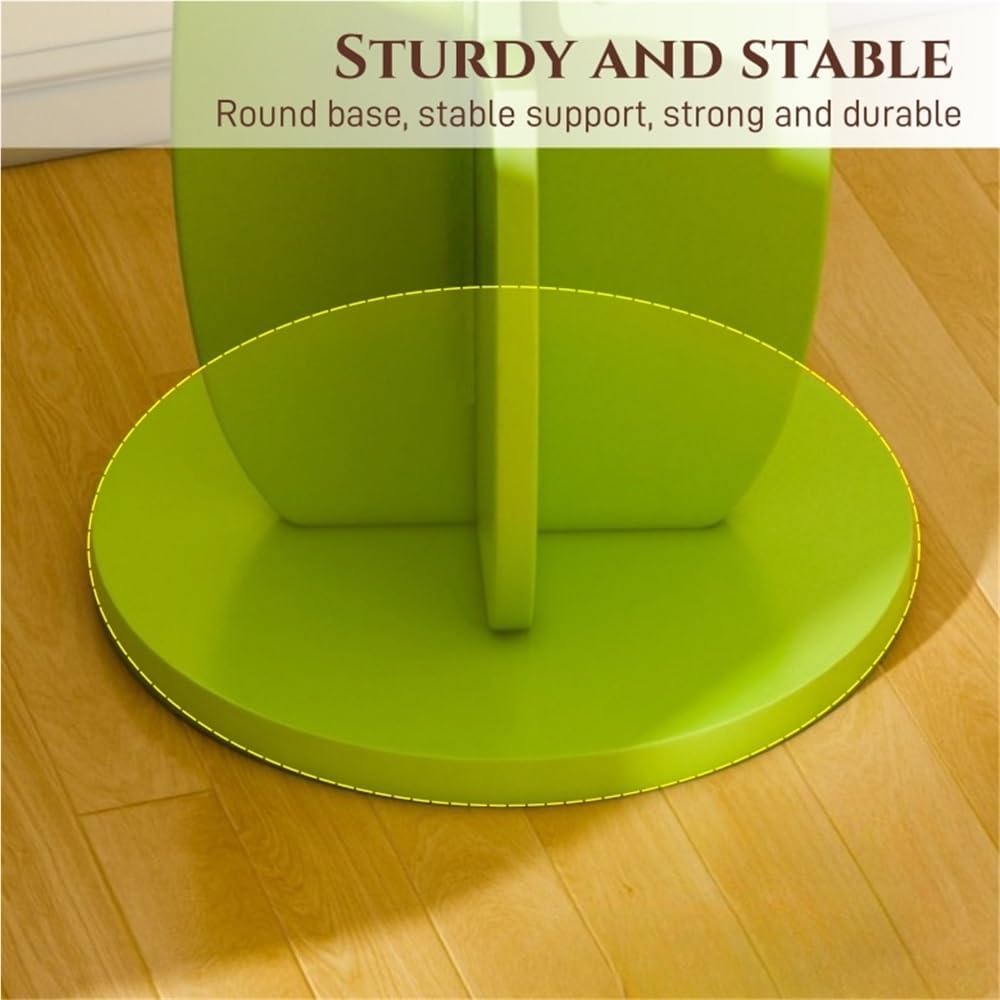 Funky Flower-Shaped Sofa Side Table, Small Nightstand/Coffee Table with Storage Tray, Cute Wooden End Tables, Furniture Decorative for Living Room, Bedroom, Small Spaces(Pink)