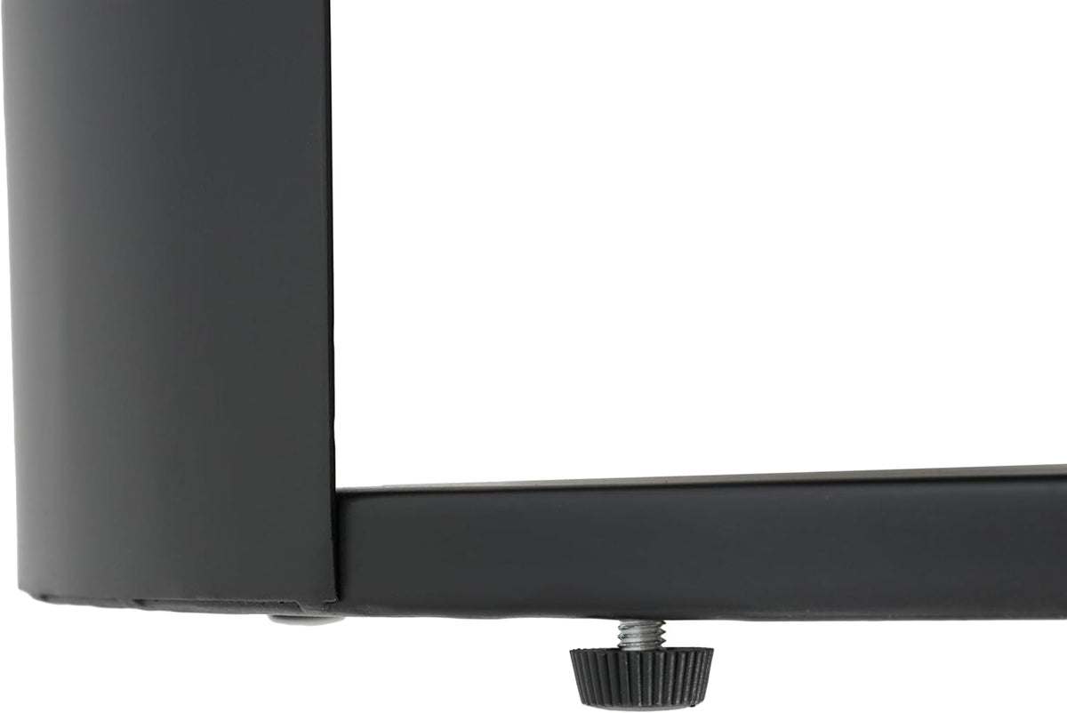 GDFStudio 3-Tier Modern Round Side Table with Sliding Door Storage, Pre-Assembled Matte Black Metal End Table for Living Room or Office – Space-Saving Cylindrical Design with Open Shelves