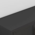 Entryway Table, Console Table, Sofa Table with 2-Door and Shelf, Black | Entryway Cabinet and Sideboard Cabinet with Large Storage Space for Daily Use in Hallway, Foyer, Living Room
