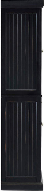 Maykoosh Kitchen Pantry Cabinet - Large Storage, Adjustable Shelves, Distressed Black Finish