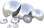 6pcs Hollow Hemisphere Ball Gazing Ball Half for Outdoor Decoration Shopping Mall Decor Wall Decorated (Silver)