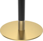 SSLine Square Dining Table for 2 Modern Luxury Marble Sintered Stone Kitchen Table for 2-4, Small 31.5" Bistro Tulip Table with Faux Marble Top and Gold Metal Pedestal Base