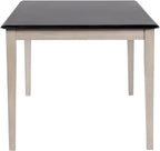Boraam Shaker Rectangular Wood Dining Table - European Black Ash/Antique White