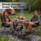 Odoland Portable Camping Table, Folding for Beach Outdoor Adjustable Height | 16.5"-23.6"H, Storage Bag for Camp, Cooking, Picnic, Travel, Backyards, Fishing, Park