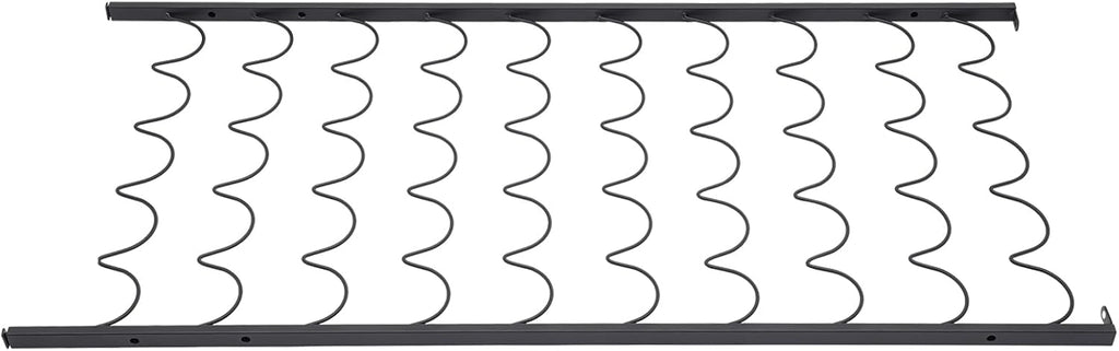 10-Tier Wine Rack for 100 Bottles - Black Metal Wine Bottle Holder Stand with Horizontal Storage, Easy Assembly, and Elegant French Quarter Design for Home, Bar, and Cellar Display