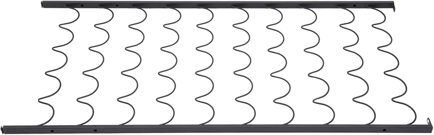 10-Tier Wine Rack for 100 Bottles - Black Metal Wine Bottle Holder Stand with Horizontal Storage, Easy Assembly, and Elegant French Quarter Design for Home, Bar, and Cellar Display