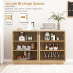 Yechen 55" Fluted Sideboard Buffet Cabinet with Storage, Credenza, Natural