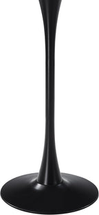 LeisureMod Bristol Collection 35" Round Bar Height Table, Modern MDF Top Pub with Black Pedestal Base, Bistro Cocktail Table for Kitchen, Dining Room, Cafe, Restaurant & Home Bar, Black