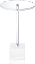 Clear Acrylic End Table,Side Table,Clear,for Livingroom,13.5 x 13.5 inch, 23 inch High