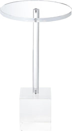 Clear Acrylic End Table,Side Table,Clear,for Livingroom,13.5 x 13.5 inch, 23 inch High