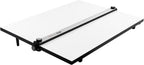Pacific Arc Table Top Drawing Board with Parallel Bar, White, 30 inches by 42 inches