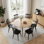 DUHOME Dining Chairs Set of 2 Wood Dining Room Chair Black Spindle Side Kitchen Room Country Farmhouse Chairs Black