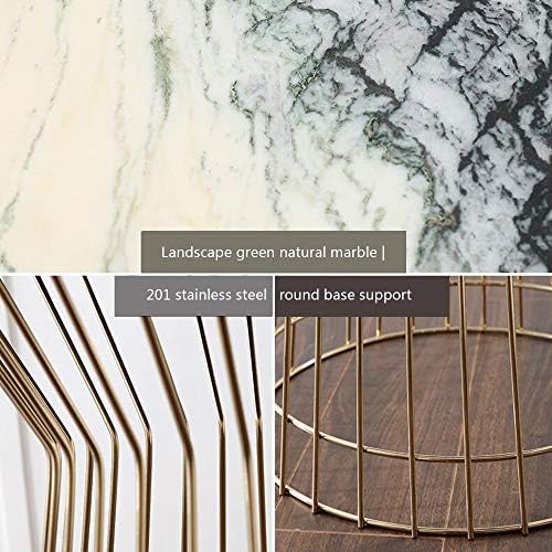 Telephone Table, Pedestal Tables,Round Sofa & Console Tables,Telephone Tables,Geometric Modern Marble and Metal Side End Table Stand (Color:Gold,Size:19.6823.62in)
