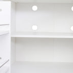 22 inch Deep Kitchen Pantry Cabinet Storage Organizer with Fridge Space,Wood White Food Kitchen Cupboard with 12 Door Shelves Storage Dining Room Furniture (White)