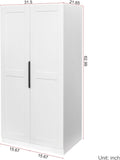 Freestanding Kitchen Pantry Storage Cabinet with Doors and Shelves Buffet Cupboard Sideboard Organizer for Living Room Dining Area Multipurpose Furniture Piece Ample Space Modern Design (White)