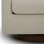 CHITA Swivel Accent Chair Set of 2, FSC Wood Frame, Fully Assembled, Linen