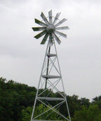 Outdoor Water Solutions AWS0012 16-Feet Galvanized 3-Legged Aeration System Windmill