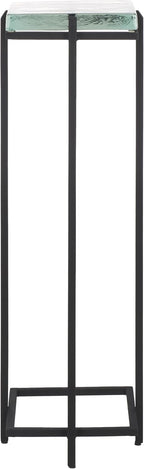 SAFAVIEH Couture Collection Giabelle Black/Clear Cast Glass Drink Table (Fully Assembled)