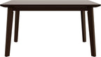 Merax Merax Farmhouse 47" Rectangular Dining Table, Solid Wood Kitchen Table Fits up to 4,Space Saving, Easy Assemble Espresso