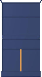 72.6" Farmhouse Kitchen Pantry Cabinet with 3 Pull-Out Trays, Freestanding Large Wooden Kitchen Organizers Storage Cabinet with 2 Drawers and Cake Pan Storage for Dinging Room, Dark Blue