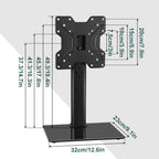 BFTOU Universal TV Stand for 13"–43" TVs Swivel 4 Level Height Adjustable Table Top TV Mount Stand Holds up to 77lbs
