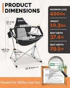 KingCamp Hammock Camping Chair, 400lbs Heavy Duty Swing Chairs for Adults | Portable Camp Chair, Oversized Folding Rocker, 10.3lbs Aluminum Frame, Adjustable recline for Outdoor Beach Patio RV Sport