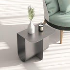 Stainless Steel Side Table with Storage, Modern Metal Coffee Table for Living Room, Bedroom, Office, Study & Guest Room, 15.7 x 11.8 x 15.0 Inches, Silver