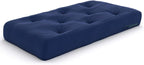 Plush, Comfortable 8-Inch Chair Futon Mattress, Navy Twill - Made in USA