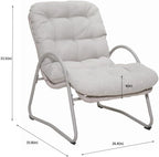 Outdoor Patio Lounge Chair (Set of 2) – Iron Frame & Plastic Wicker