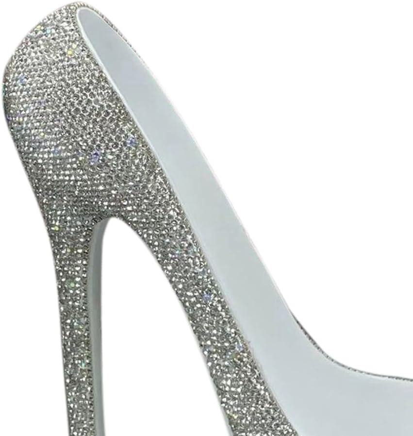 Elegant Rhinestone High Heel Wine Rack - Shoe Design Wine Bottle Holder, Ideal for Bar Decor and Wine Storage