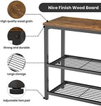 Ecoprsio Small Console Table, Sofa Table with Double Mesh Shelves, Industrial Entryway Table for Entryway, Hallway, Foyer, Front Hall, Sofa Couch, Living Room, Bar, Kitchen, 32 Inch, Rustic