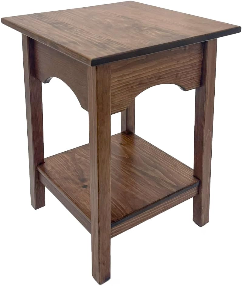 Peaceful Classics 2-Tier Side Table - Living Room Tables, Living Room Furniture, End Table and Night Stands for Bedside, Bedroom Side Table, Small End Tables with Shelf for Storage, (Special Walnut)